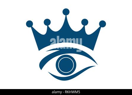 eye king abstract logo icon Stock Vector