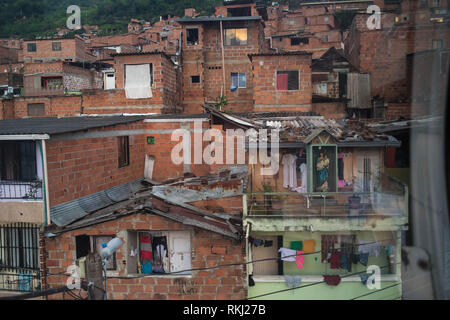 Medellin, Antioquia, Colombia: city view from the cableway. Stock Photo