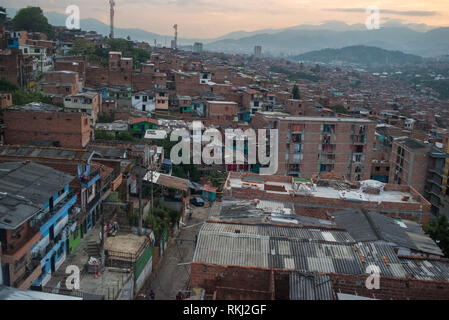 Medellin, Antioquia, Colombia: city view from the cableway. Stock Photo