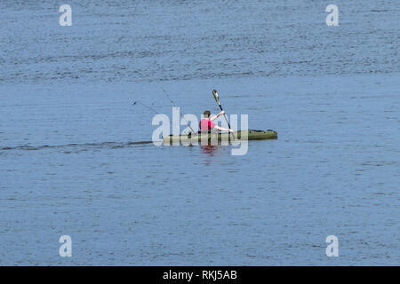 Recreational fishing in a sea kayak for West coast rock lobster (Jasus  lalandii). Hoop trap with lobsters being pulled into the boat, Kommetjie, Western  Cape, South Africa Stock Photo - Alamy