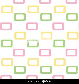 Abstract vector pattern in pink, yellow and green colors Stock Vector