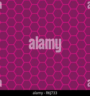 Hexagon vector pattern in purple and violet colors mosaic background Stock Vector