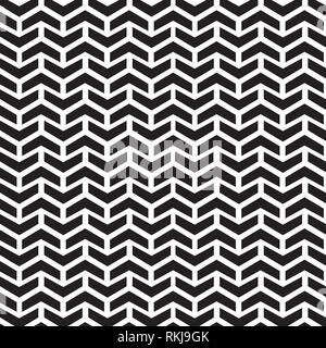 Abstract zigzag arrows vector pattern in black and white colors white colors Stock Vector