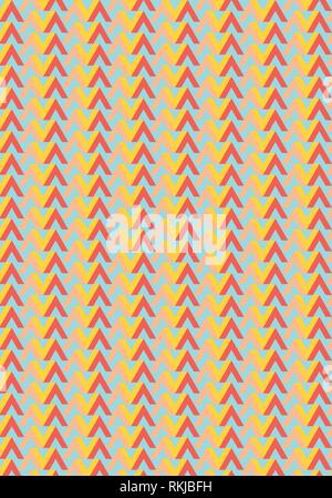 Abstract geometric vector pattern in yellow, orange, red and blue Stock Vector