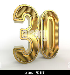 Gold symbol of the discount in figures. 3D rendering Stock Photo