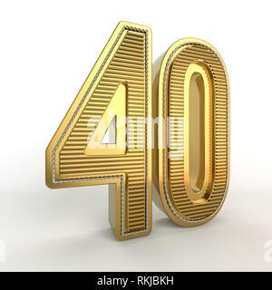 Gold symbol of the discount in figures. 3D rendering Stock Photo