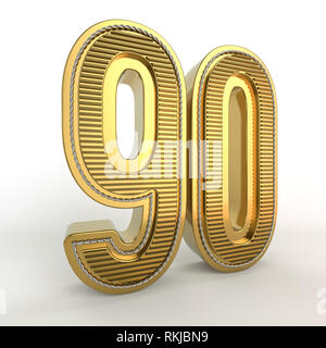 Gold symbol of the discount in figures. 3D rendering Stock Photo