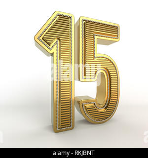 Gold symbol of the discount in figures. 3D rendering Stock Photo