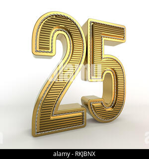 Gold symbol of the discount in figures. 3D rendering Stock Photo