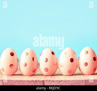 Pink easter eggs. Background with easter eggs Stock Photo
