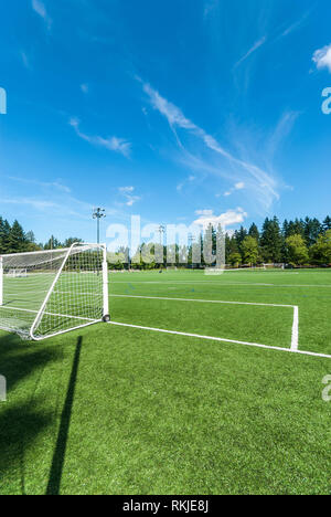 Robinswood Soccer Fields in Bellevue, Washington. Stock Photo