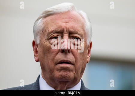 House Majority Leader Steny Hoyer, Democrat of Maryland, speaks to reporters after meeting with US President Donald Trump at the White House in Washington, DC on January 4, 2019.