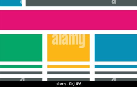 flat web development concept, , content, adaptive layout, user experience, wireframe, coding, interaction optimization landing page Vector illustratio Stock Vector