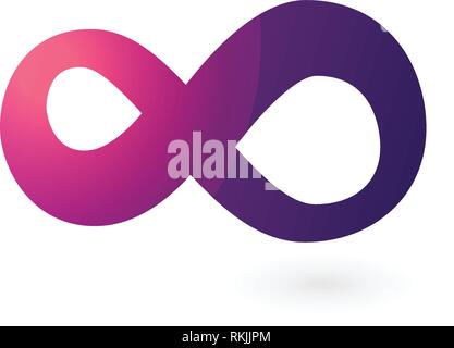 Infinity sign color gradient. Eight sign colorful gradient icon. Vector illustration isolated on white Stock Vector