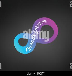 Download Infinity sign with friends forever Stock Vector Image ...
