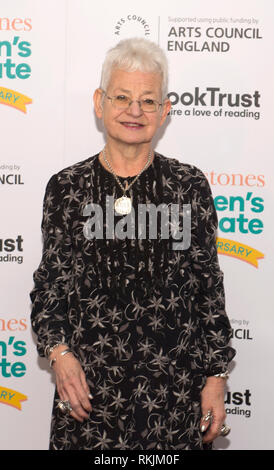 Waterstone’s Piccadilly, London, UK. 11 February, 2019. As part of the Waterstones Children’s Laureate 20th anniversary celebrations, former Laureates reunite to mark the publication of the new Laureate anthology Flights of Fancy (Walker Books). Image: Author Jacqueline Wilson. Credit: Malcolm Park/Alamy Live News. Stock Photo