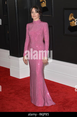 Los Angeles, California, USA. 10th Feb, 2019. 10 February 2019 - Los Angeles, California - Camila Cabello. 61st Annual GRAMMY Awards held at Staples Center. Photo Credit: AdMedia Credit: AdMedia/ZUMA Wire/Alamy Live News Stock Photo