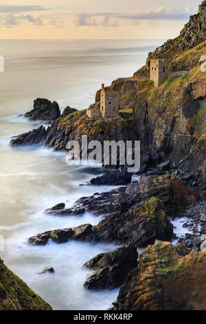 The Crown mines at Botallack captured on a summers evening' Stock Photo