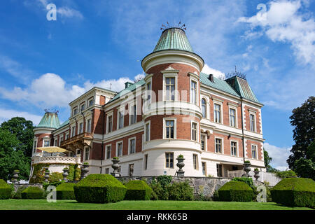 Hackeberga, Sweden - July 22, 2017: The old castle of Hackeberga built in 1873 in late renaissance style and located near to Malmo city in Skane, Swed Stock Photo