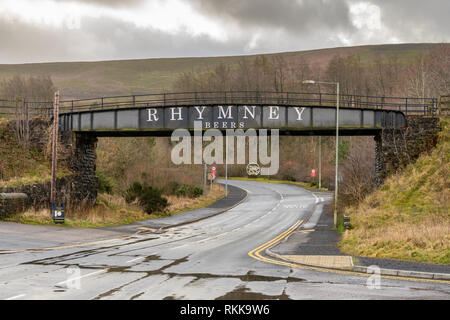 'Rhymney Beers' bridge in Blaenavon, South Wales, UK Stock Photo