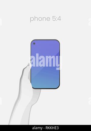 All-screen smartphone with in-screen selfie camera Stock Vector