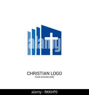 Christian church logo. Bible symbols. Community of believers in Jesus ...