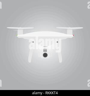 Drone with camera vector .UAV drone copter. Photo and video drone icon ...