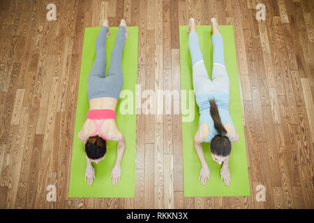 Two Women Working out Together Stock Photo