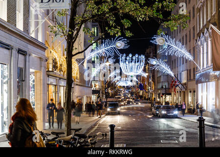 Christmas lights 2016 in Mayfair, London, England Stock Photo