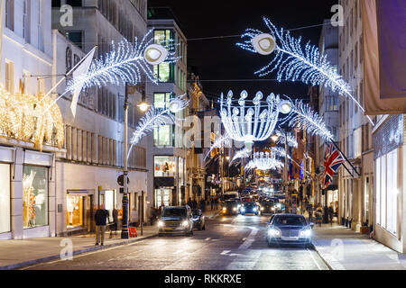 Christmas lights 2016 in Mayfair, London, England Stock Photo