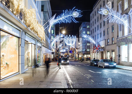 Christmas lights 2016 in Mayfair, London, England Stock Photo