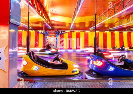 Funfair Christmas cars, Hyde park, London Stock Photo