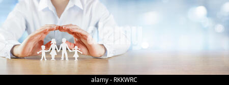 Family Care And Protection - Insurance Concept Stock Photo