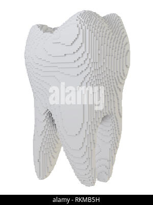 3d printed tooth isolated on white background Stock Photo - Alamy