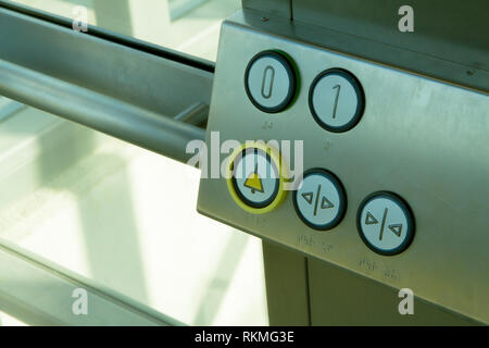 Lift buttons Stock Photo