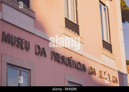 Lisbon, Portugal - 12/28/18: museum of the presidency of the republic Stock Photo