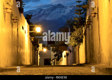Mountain over the city in Arequipa, Peru Stock Photo