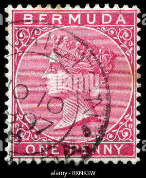 Postage stamp from Bermuda in the Definitives series issued in 1886 Stock Photo