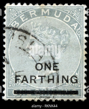 Postage stamp from Bermuda in the Definitives series issued in 1901 Stock Photo