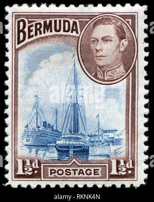 Postage stamp from Bermuda in the Definitives series issued in 1945 Stock Photo