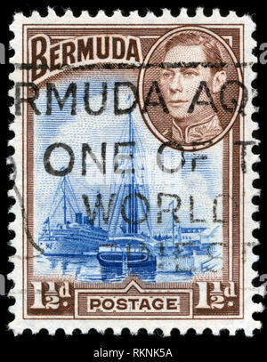 Postage stamp from Bermuda in the Definitives series issued in 1938 Stock Photo