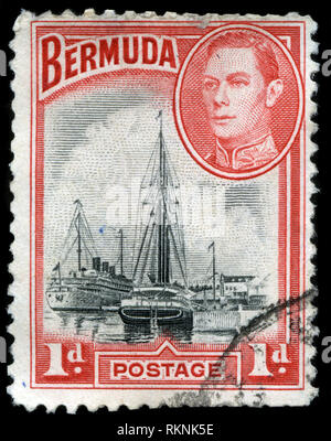 Postage stamp from Bermuda in the Definitives series issued in 1938 Stock Photo