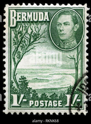 Postage stamp from Bermuda in the Definitives series issued in 1938 Stock Photo