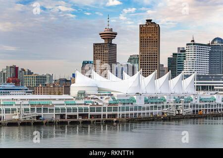 The cruise ship terminal Canada Place and port of Vancouver, British