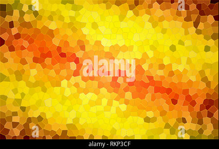 Colorful, bright, yellow & orange mosaic tiles background for showing festivity, celebration, euphoria, etc. Stock Photo