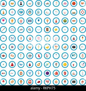 100 kids icons set, cartoon style Stock Vector Image & Art - Alamy