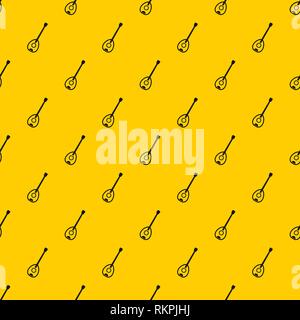 Saz turkish music instrument pattern vector Stock Vector