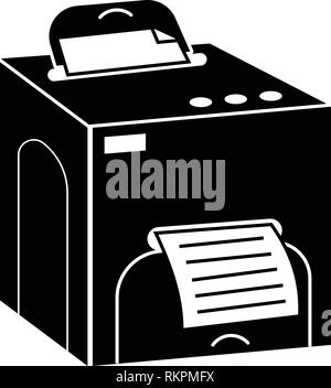Square printer icon, simple style Stock Vector