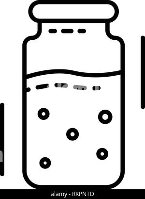 Injection ampoule icon, outline style Stock Vector