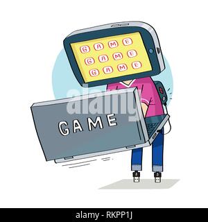 Illness and disease - related health problems, concept cartoon vector illustration. 008 Stock Vector